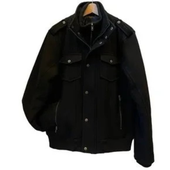 G by Guess Other - G by Guess Black Wool Bland Winter Bomber Jacket Size: M